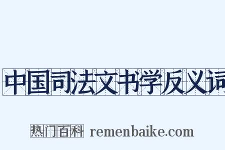中国司法文书学反义词是什么意思的图片